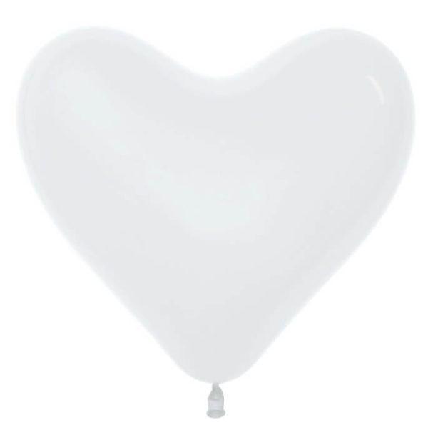 Сердце Белый , пастель, 30 см